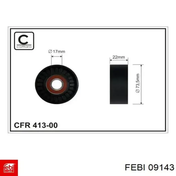 Купить 09143 Febi Сайлентблок задней балки