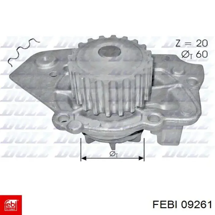 Купить 09261 Febi Насос охлаждения