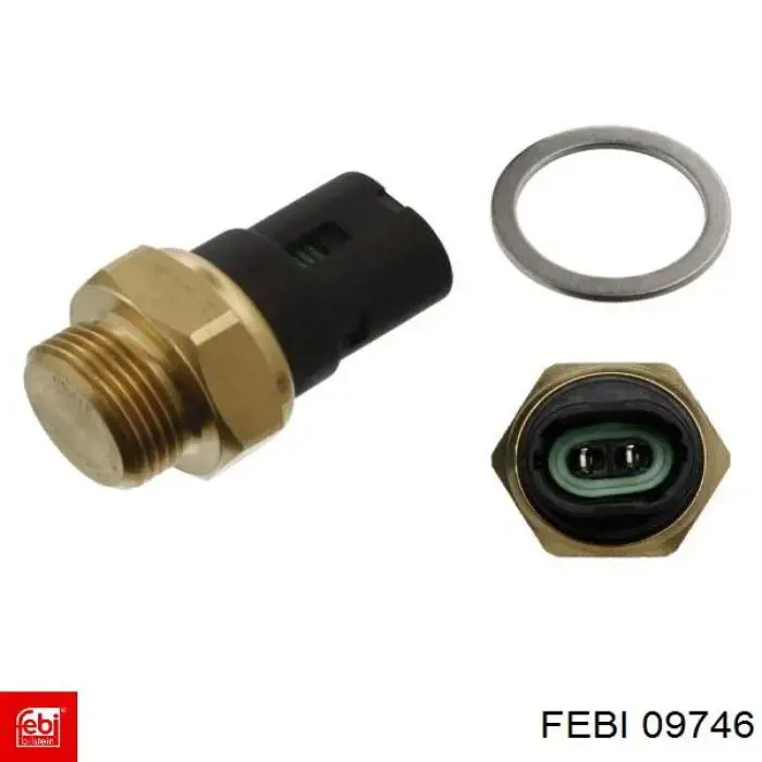 Sensor, temperatura del refrigerante (encendido el ventilador del radiador) 09746 Febi