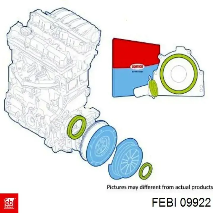 Подшипник ступицы передней, внутренний Febi 09922