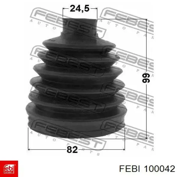 Пыльник ШРУСа наружный 100042 Febi