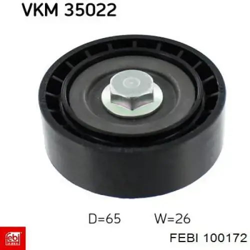 Купить 100172 Febi Паразитный ролик