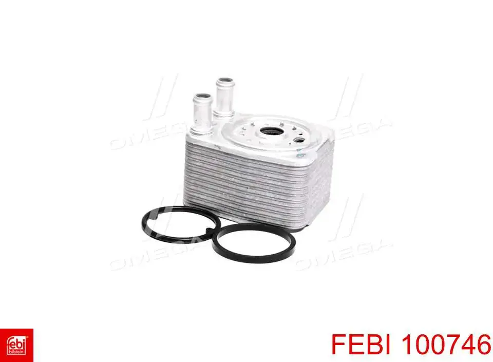 100746 Febi radiador de óleo (frigorífico, debaixo de filtro)