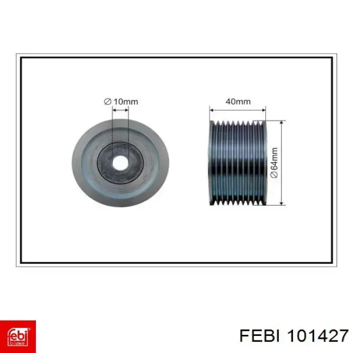 Паразитный ролик приводного ремня Febi 101427 цена, от 30.74 USD