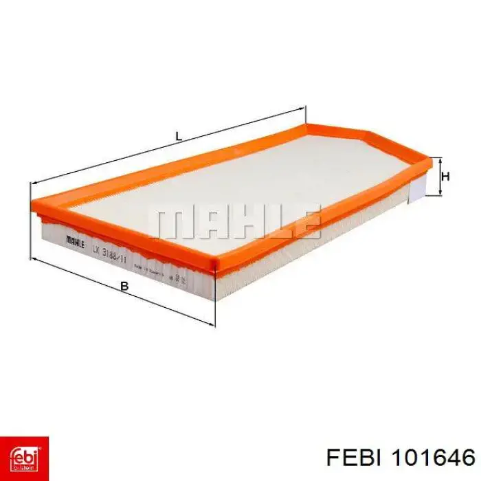 Элемент воздушного фильтра Febi 101646 цена, от 18.04 USD