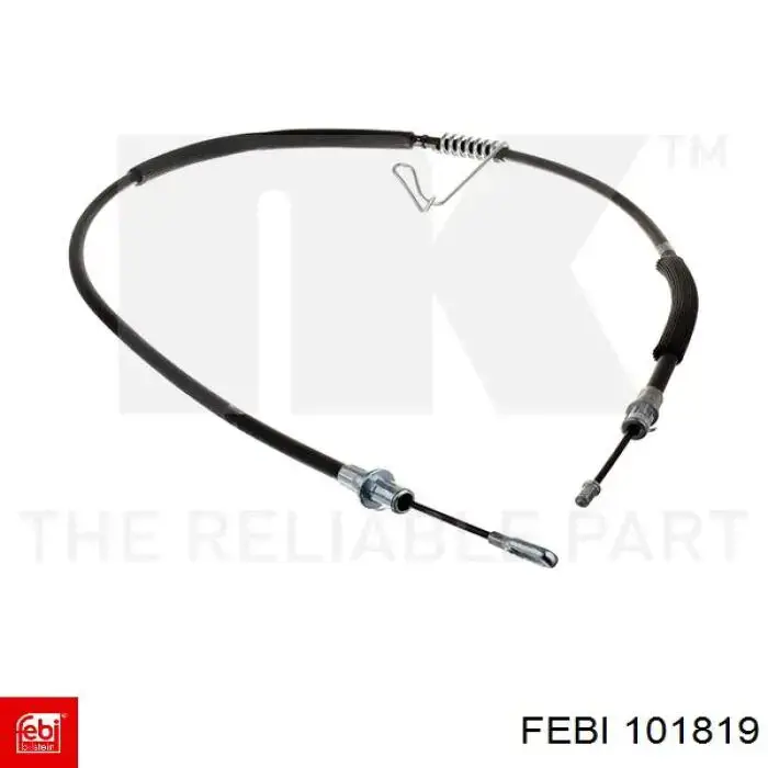 Трос ручного тормоза задний Febi 101819 цена, от 15.47 USD