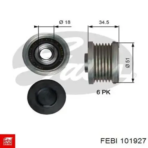 Polia do gerador Mazda 6  GJ, GL