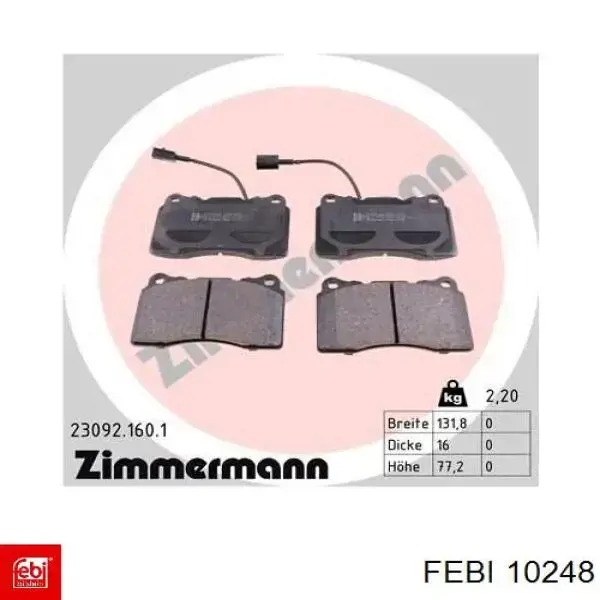 Резинка заднего стабилизатора Febi 10248 цена, от 2.68 USD