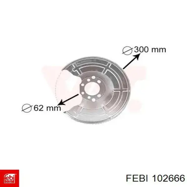 Купить 102666 Febi Защита тормозного диска, заднего