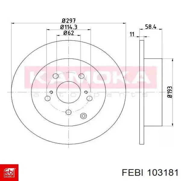Сайлентблок подрамника Febi 103181
