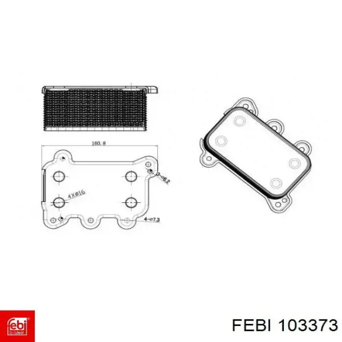 103373 Febi radiador de óleo