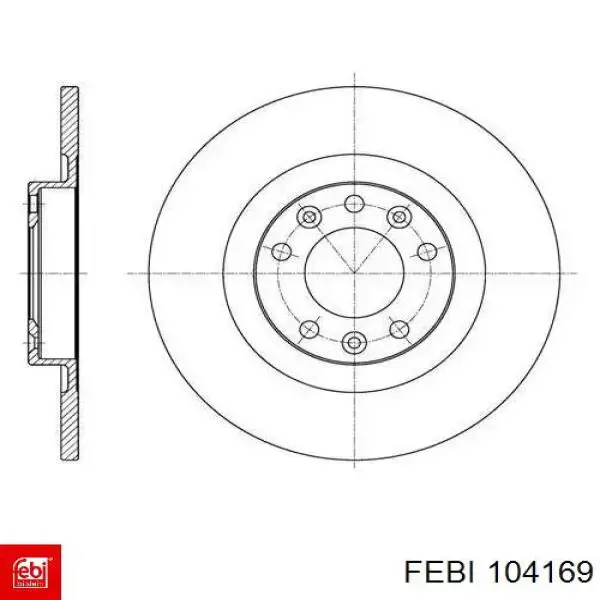 Тормозные диски 104169 Febi