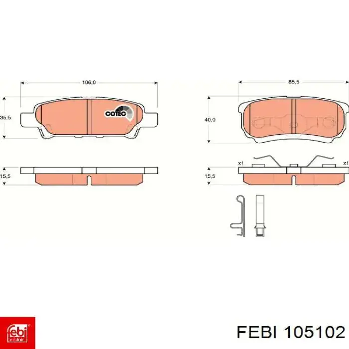 Диск сцепления Febi 105102