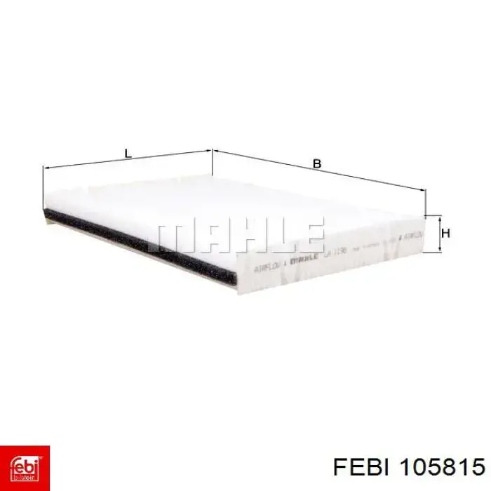Купить 105815 Febi Фильтр салона угольный