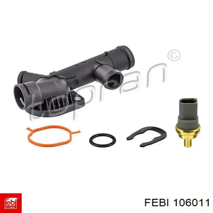 106011 Febi flange do sistema de esfriamento (união em t)