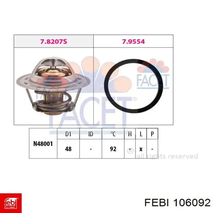 Фильтр салона 106092 Febi