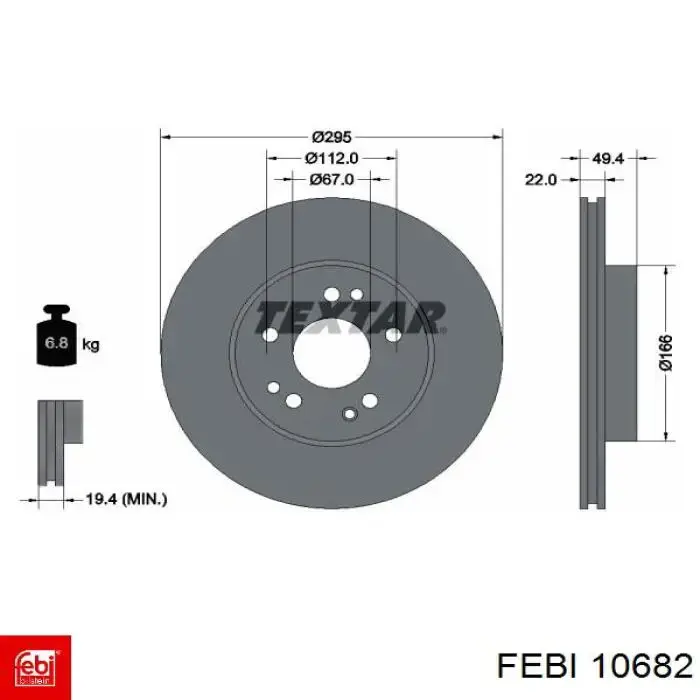 Купить 10682 Febi Ротор тормозной
