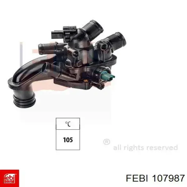 Кожух термостата Febi 107987 цена, от 55.41 USD