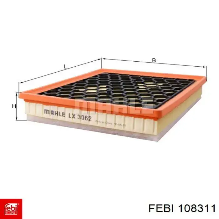 Фільтр повітряний 108311 Febi