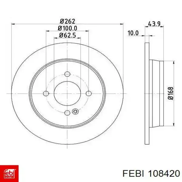 Тормозные диски 108420 Febi