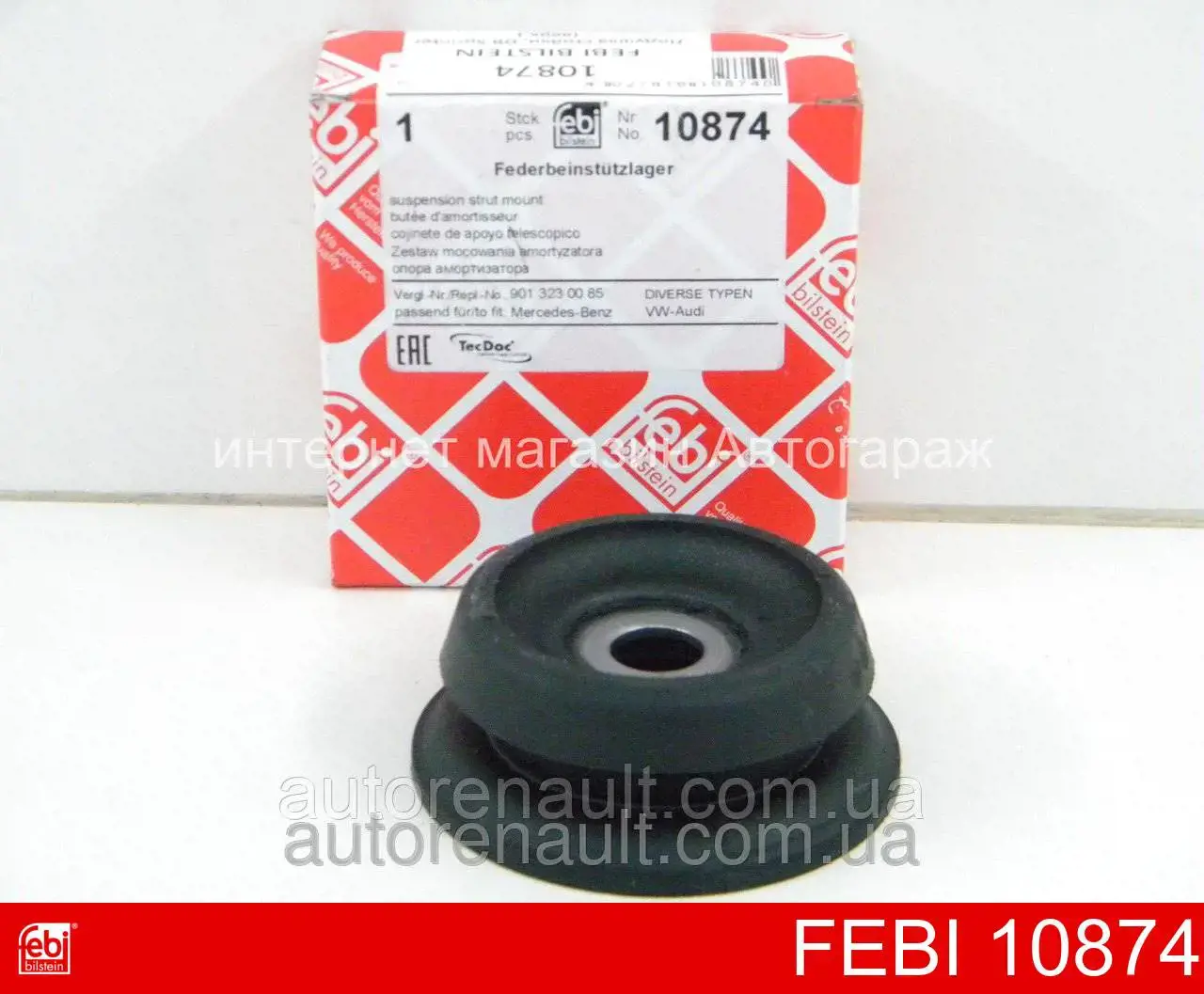 Опора стойки амортизатора переднего Febi 10874 цена, от 5.07 USD