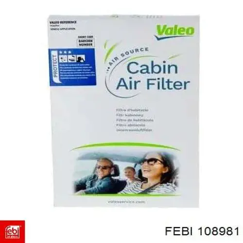 Купить 108981 Febi Фильтр салона угольный