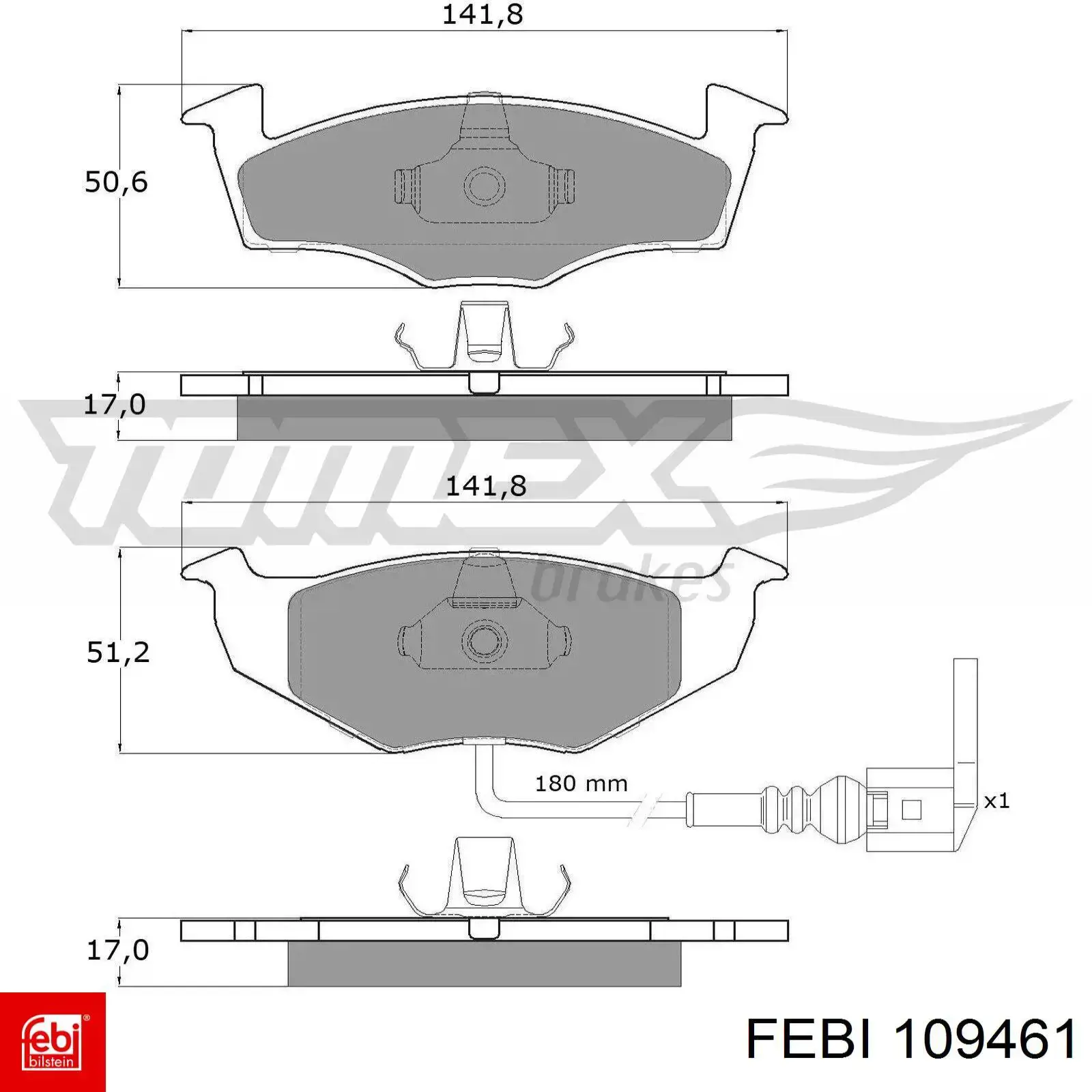 Буфер-отбойник амортизатора заднего Febi 109461 цена, от 22.13 USD