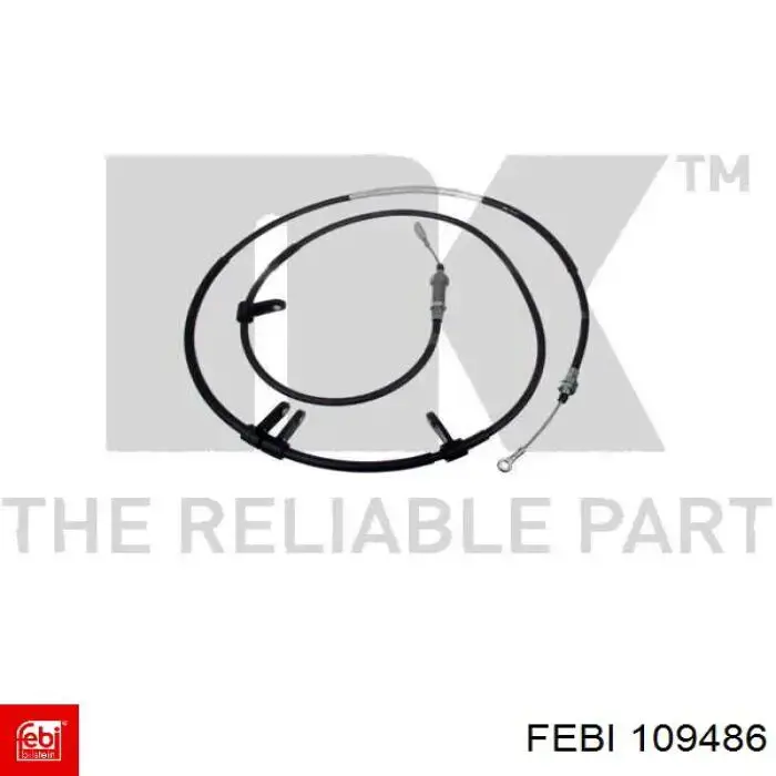 Трос ручного тормоза передний Febi 109486 цена, от 22.37 USD