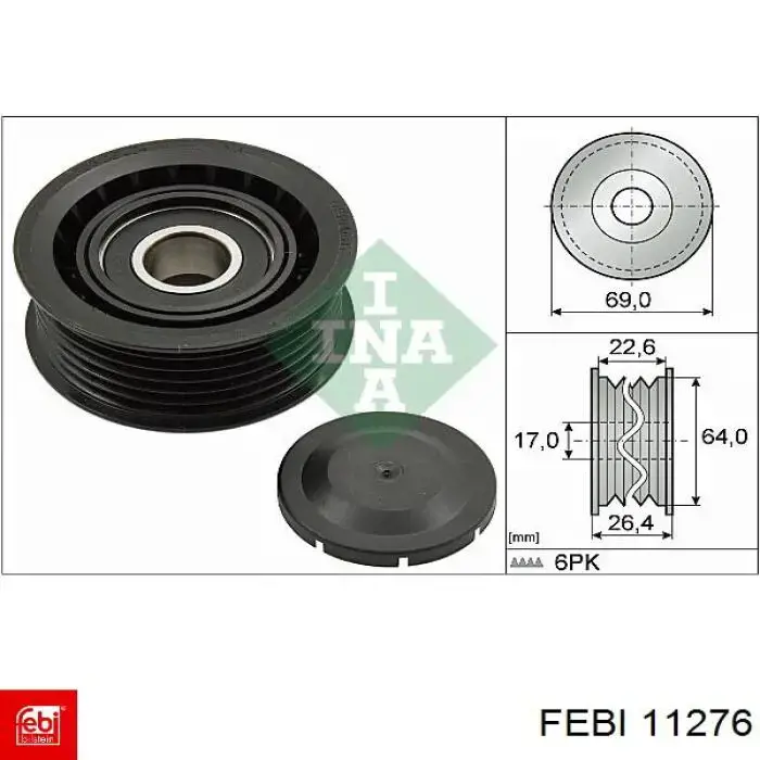 Ролик паразитный Febi 11276