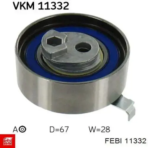 Роликовий модуль натяжителя ремня Febi 11332 цена, от 43.99 USD
