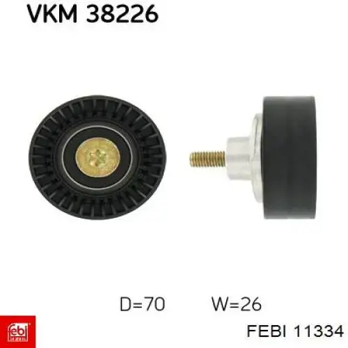 Паразитный ролик приводного ремня Febi 11334 цена, от 14.34 USD
