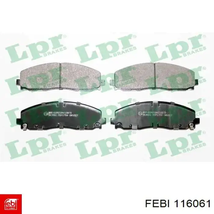 Колодки Febi 116061 цена, от 46.70 USD