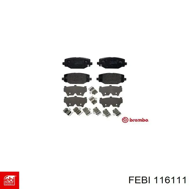 Колодки дисковые  Febi 116111 цена, от 37.98 USD