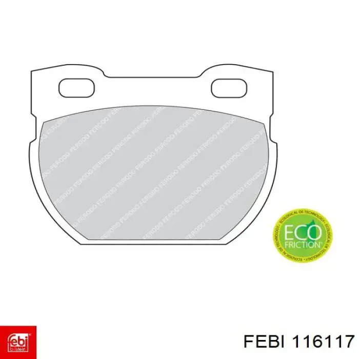 Колодки дисковые  Febi 116117 цена, от 23.36 USD