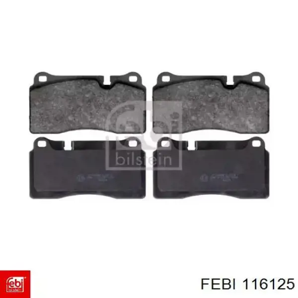Купить 116125 Febi Колодки тормозные