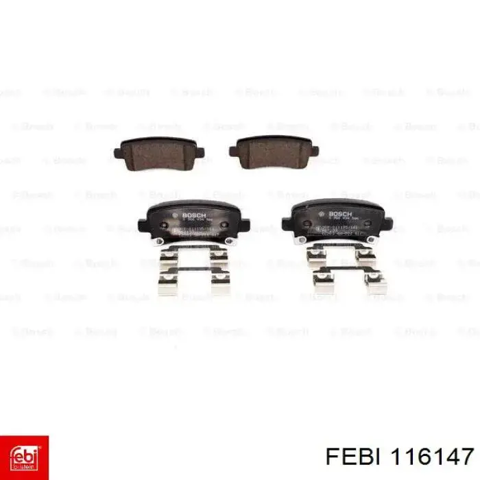 Колодки дисковые  Febi 116147 цена, от 22.55 USD