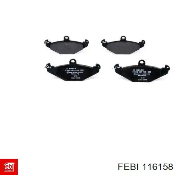 Колодки дисковые  Febi 116158 цена, от 16.35 USD