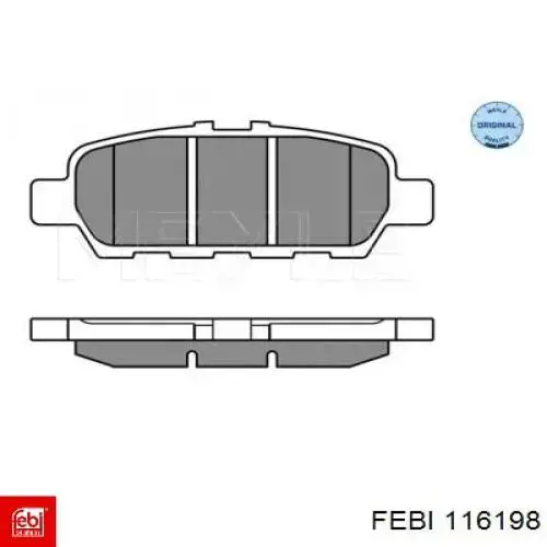 Колодки дисковые  Febi 116198 цена, от 20.04 USD
