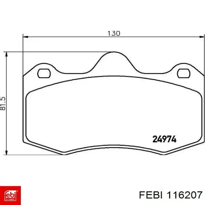 Колодки Febi 116207 цена, от 14.12 USD