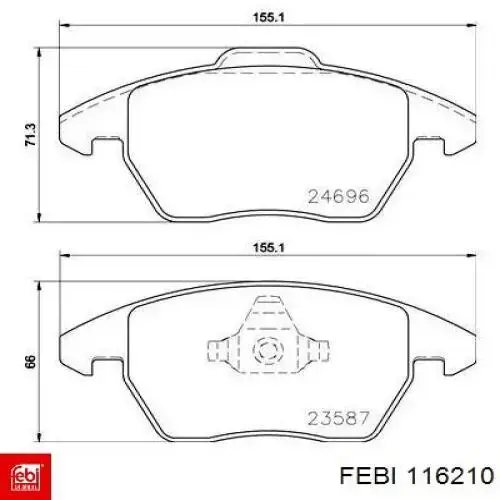 Колодки Febi 116210 цена, от 17.16 USD