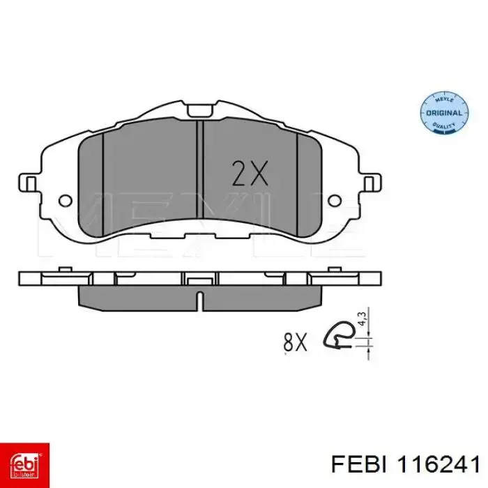 Колодки Febi 116241 цена, от 33.75 USD