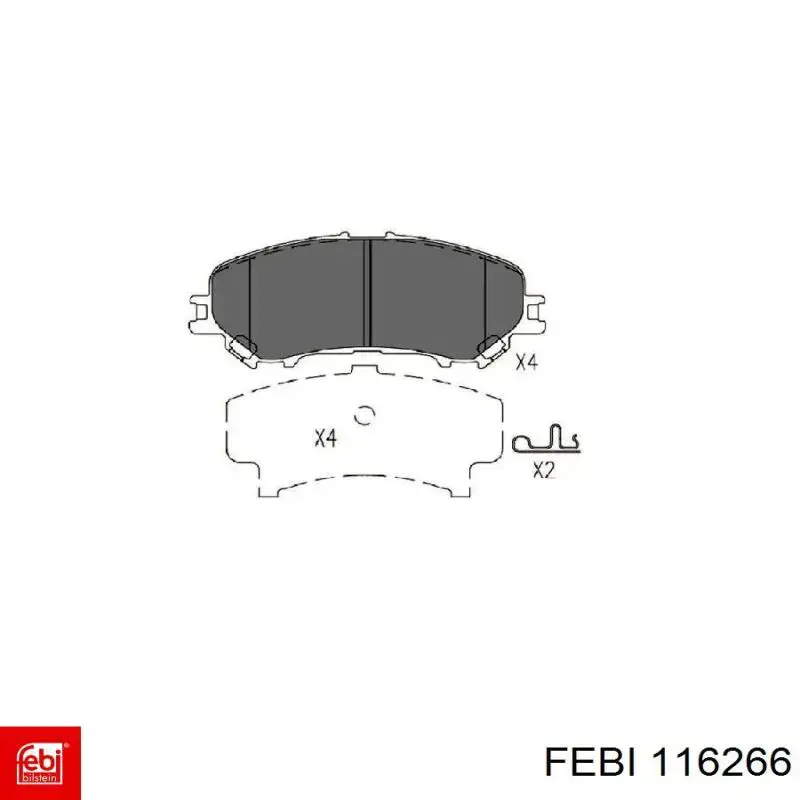 Купить 116266 Febi Колодки тормозные