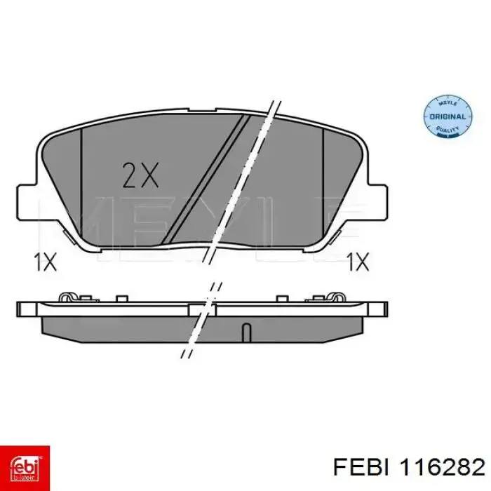 Купить 116282 Febi Колодки тормозные