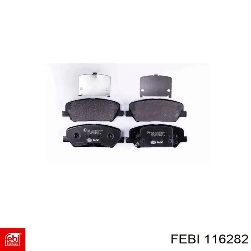 Передние тормозные колодки 116282 Febi