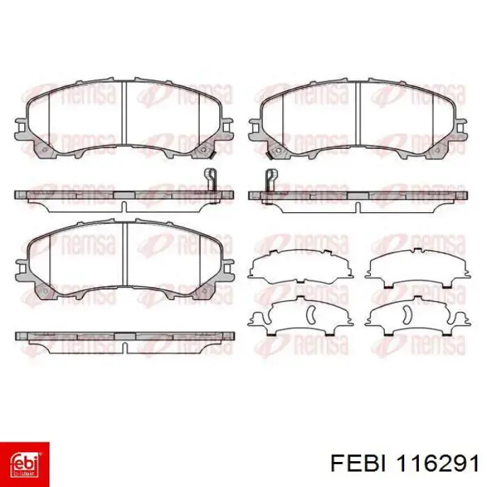 Купить 116291 Febi Колодки тормозные