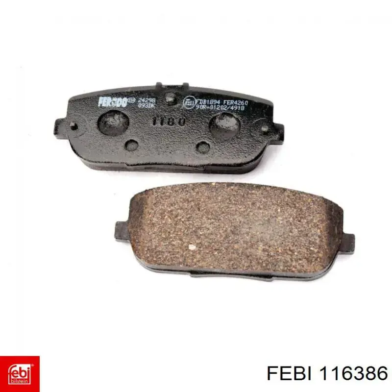 Колодки дисковые  Febi 116386 цена, от 25.57 USD