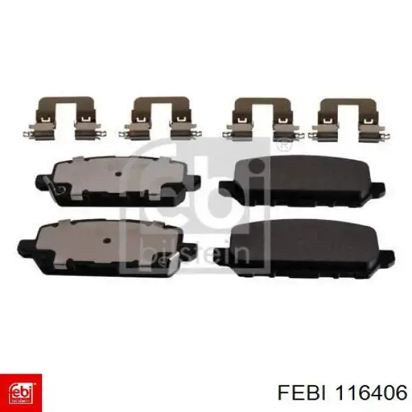 116406 Febi Колодки тормозные дисковые комплект