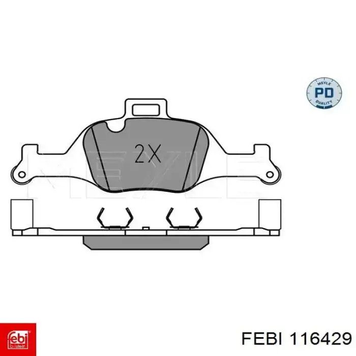 Pastillas de freno delanteras 116429 Febi