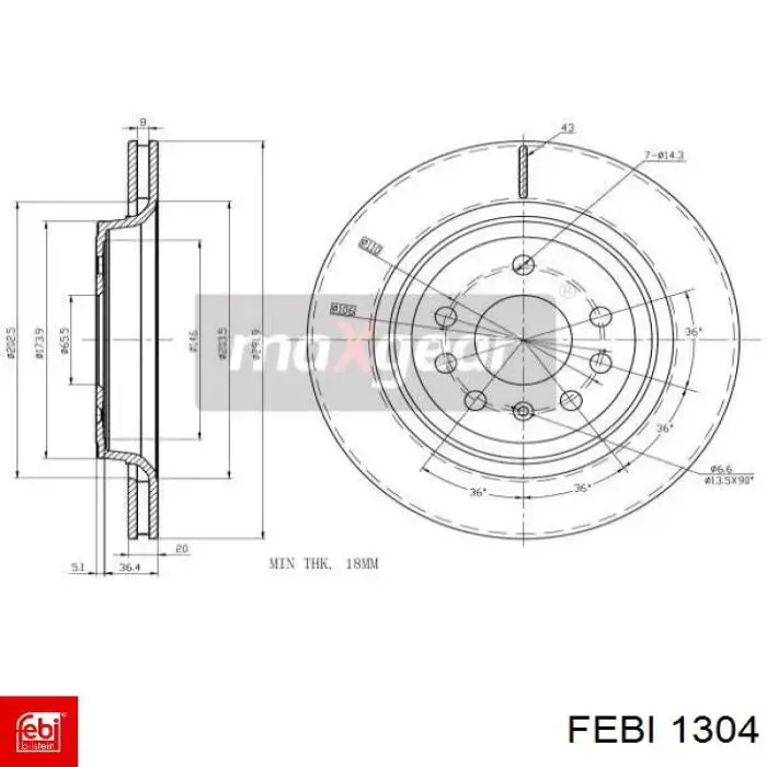 Полиуретановый сайлентблок заднего нижнего рычага Febi 1304 цена, от 5.10 USD