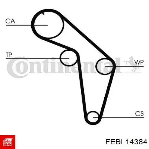 Ремень ГРМ 14384 Febi
